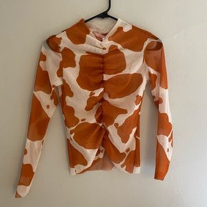 Lisa Says Gah sheer long sleeve top